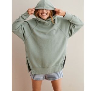 Aerie city side snap hoodie